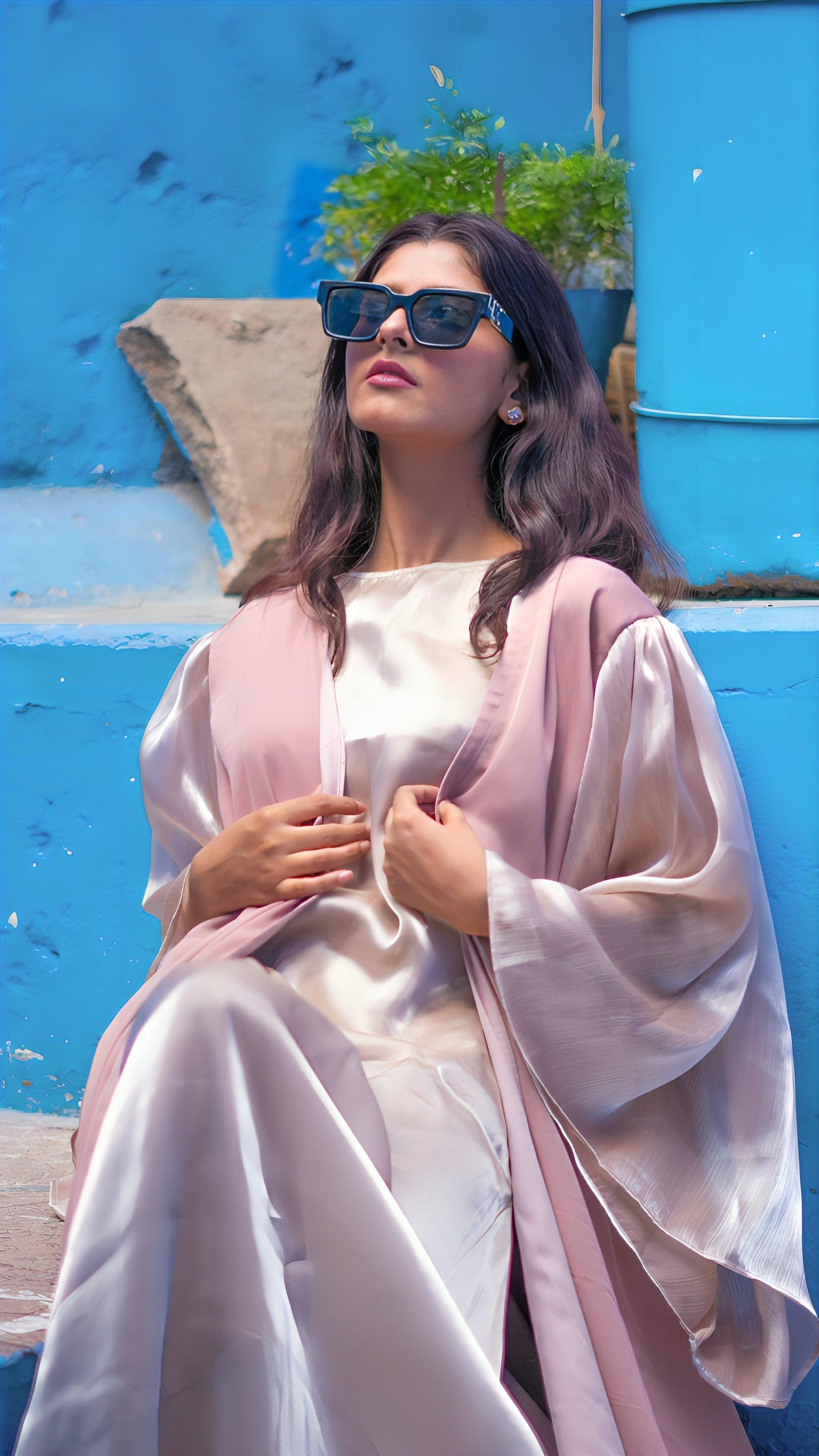 candy coloured abaya for women