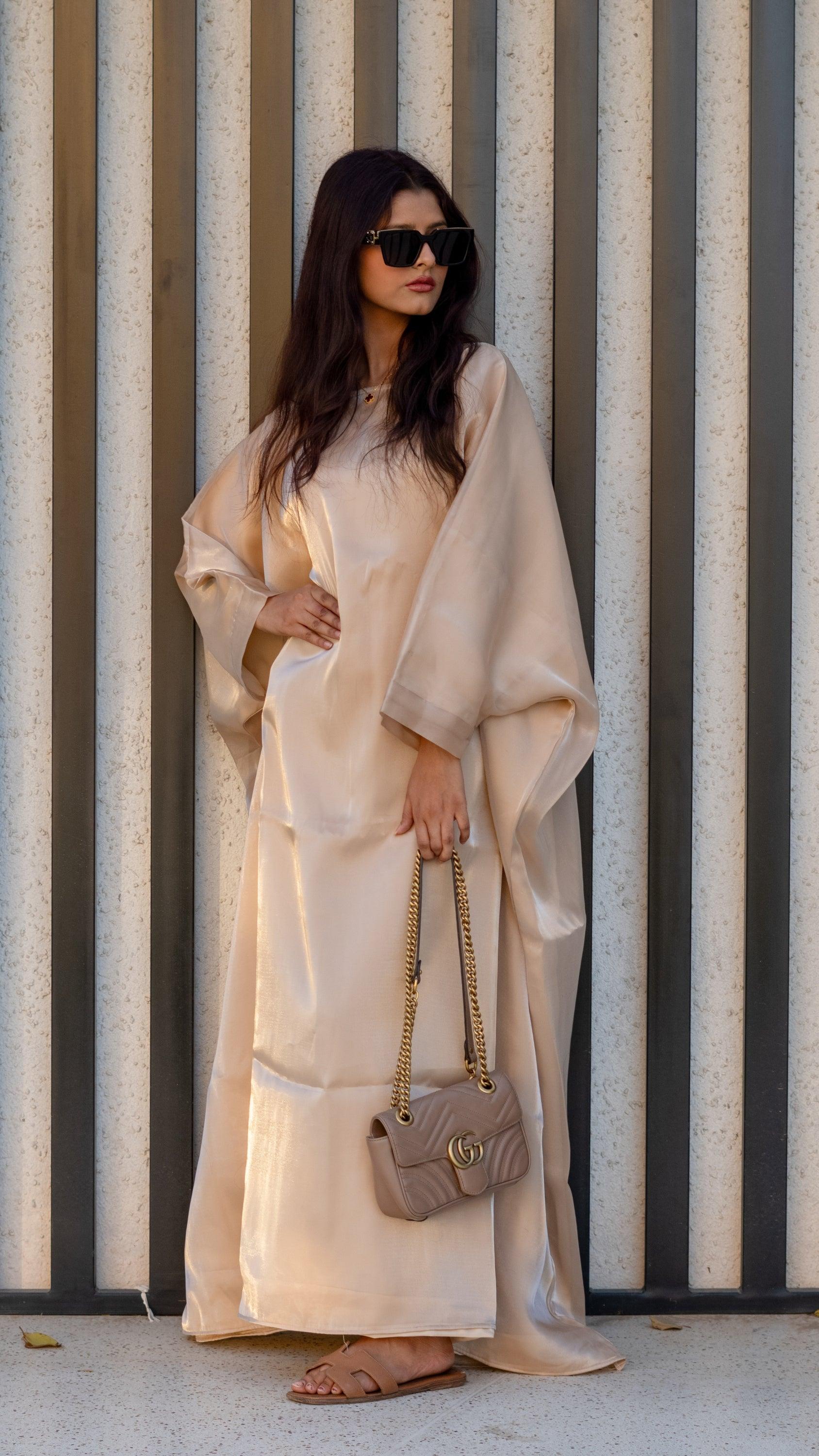 butterfly abaya with waist adjustable belt