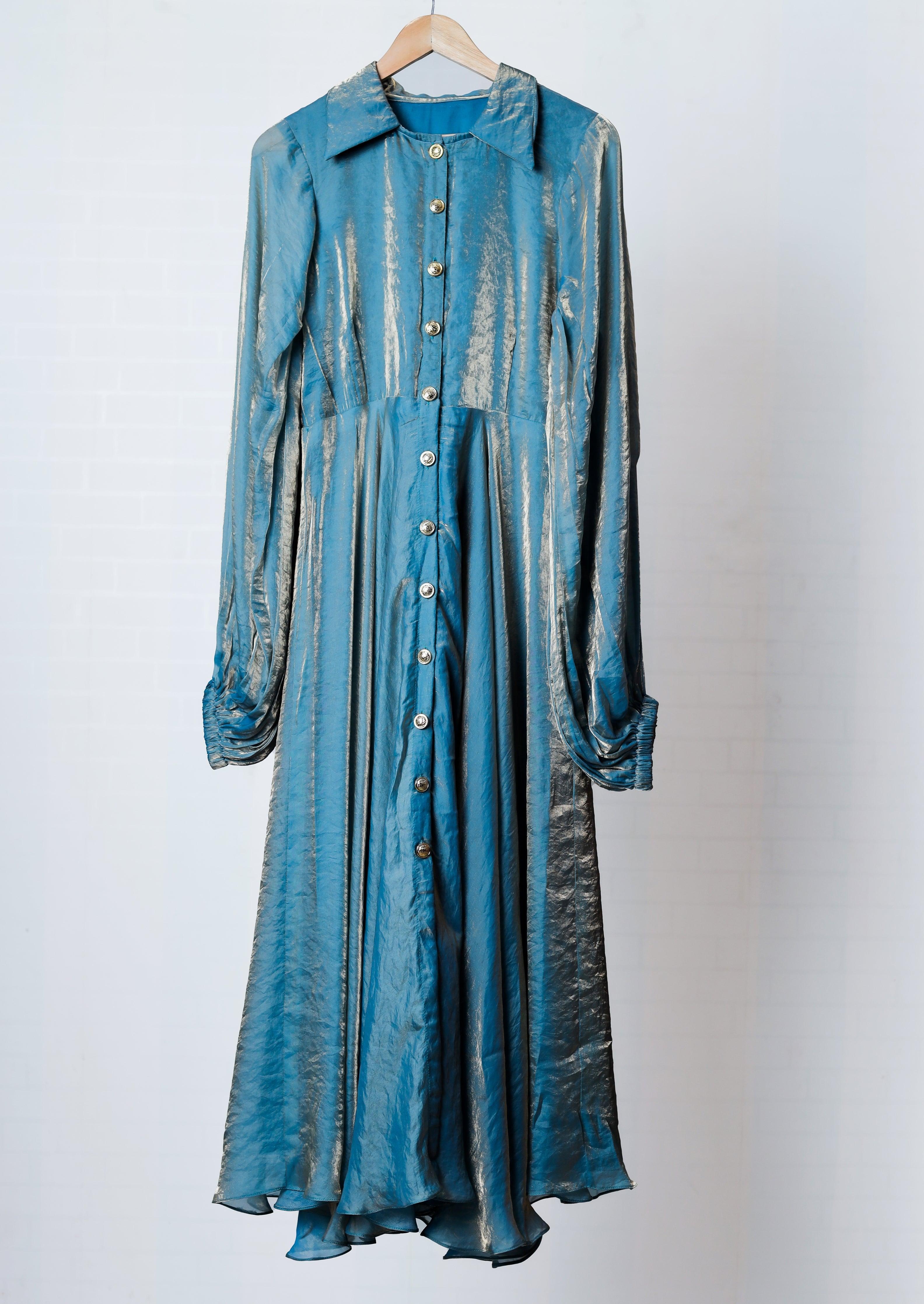 Dual tone silk dress 2024