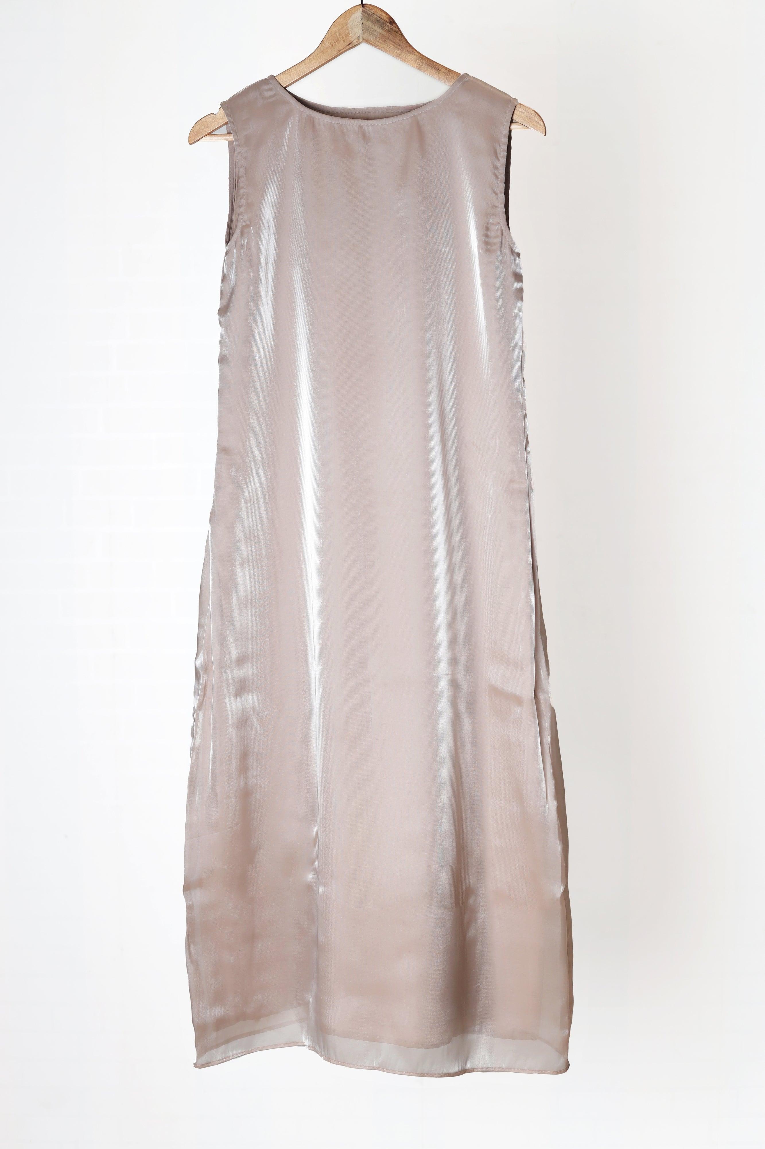 SLIP DRESS BEIGE