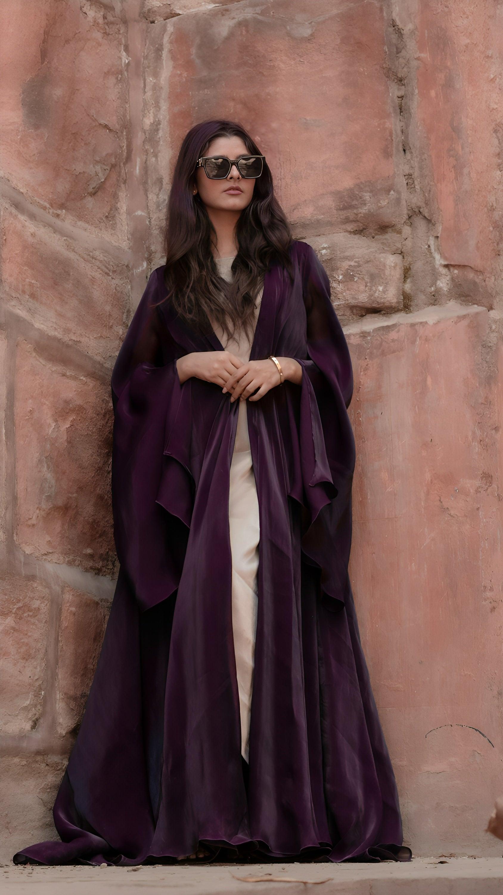 Purple Abaya by byren lifestyle dubai